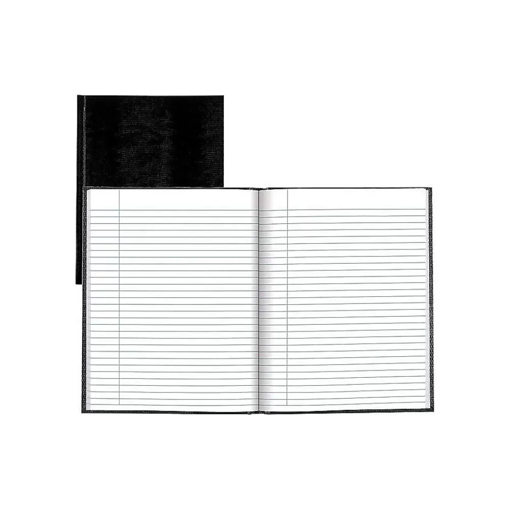 Blueline Journals<Executive Hardcover Journal, 7.25" x 9.25", College Ruled, Black, 150 Pages (A7.BLK)