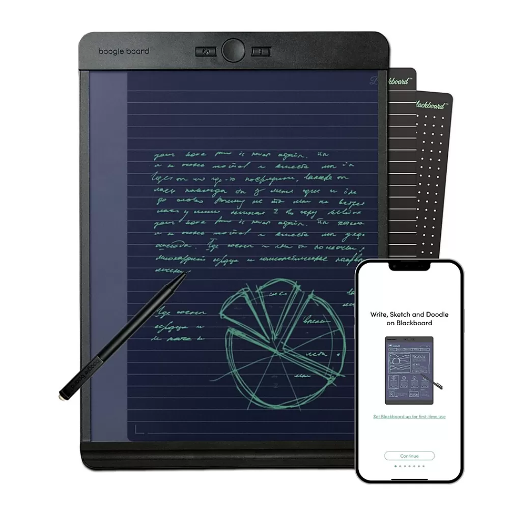 Boogie Board Notepads<Blackboard Smart Notepad, 8.5" x 11", Black, 1 Sheets/Pad (BD0110001)