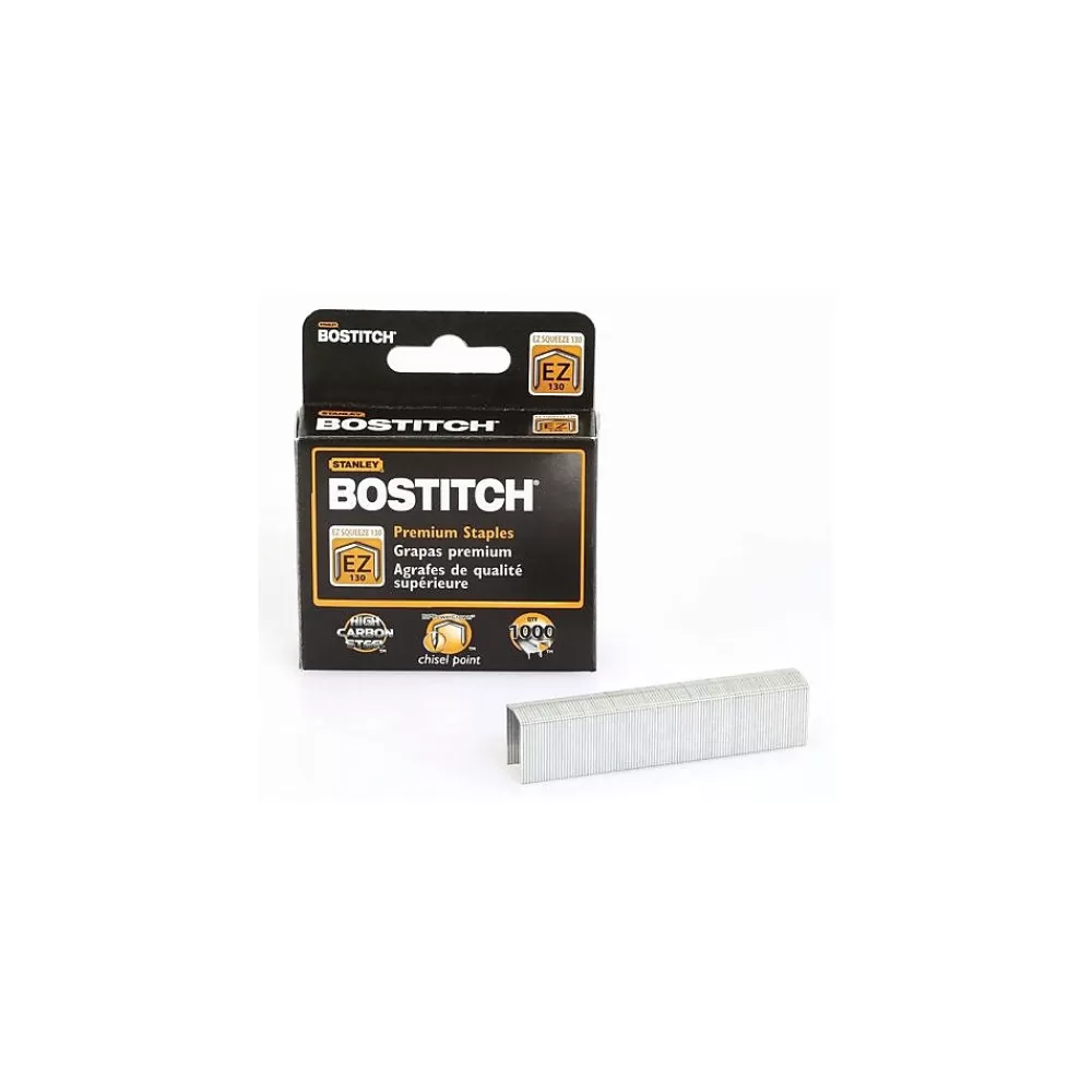 Bostitch Staples<EZ Squeeze 130 High Capacity Staples, Full Strip, 1000/Box (STCR130XHC1M)