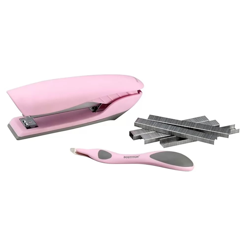 Bostitch Staplers<No-Jam Desktop Stapler, 20 Sheet Capacity, Pink (B326-PP-VLT-PNK)