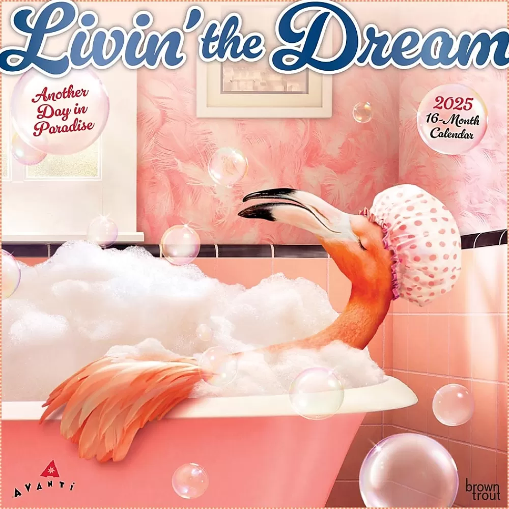 BrownTrout 2025 Calendars<2025 Avanti Livin' the Dream 12" x 12" Monthly Square Wall Calendar (9781975479695)