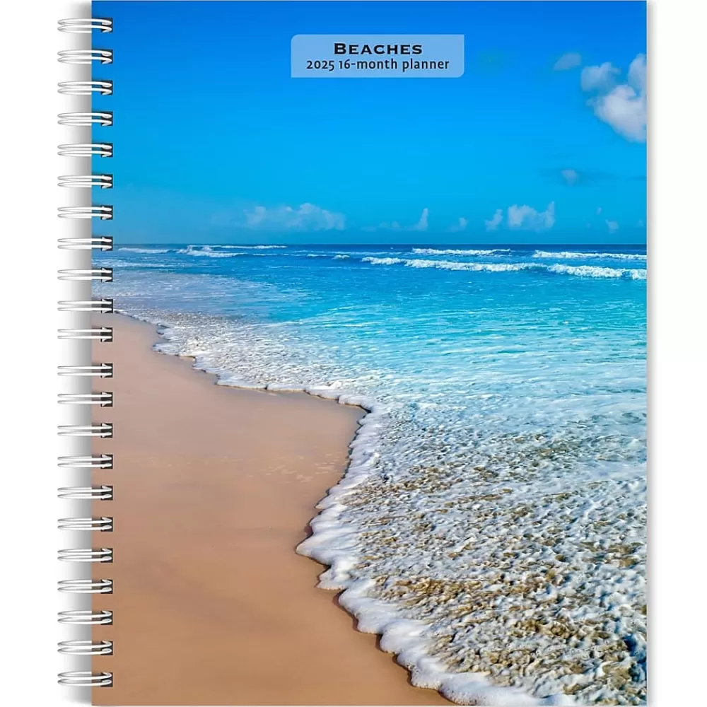 BrownTrout 2025 Planners<2025 Beaches 6" x 7.75" Weekly Engagement Planner, Paper Cover, Multicolored (9781975473198)