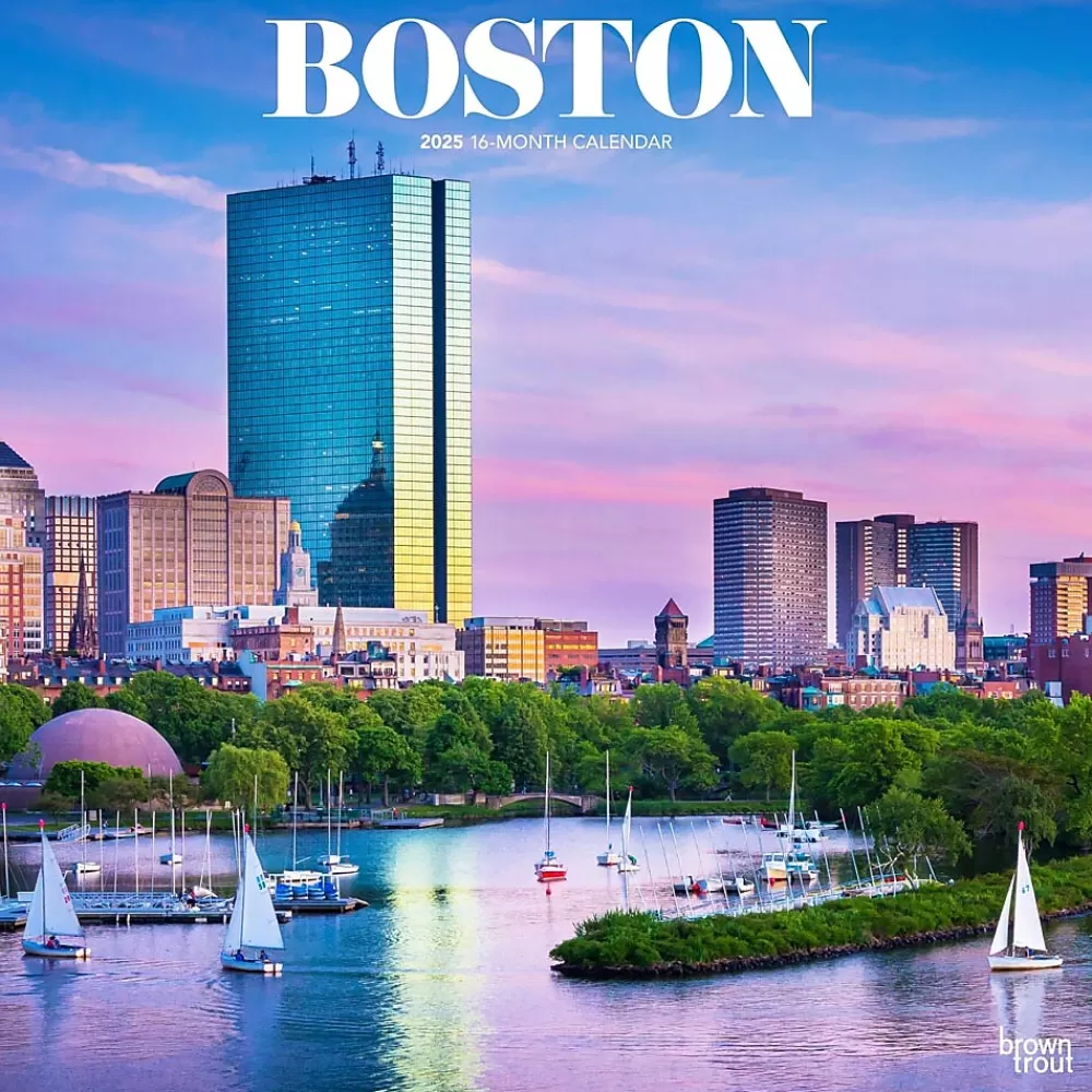 BrownTrout 2025 Calendars<2025 Boston 12" x 12" Monthly Wall Calendar (9781975474515)