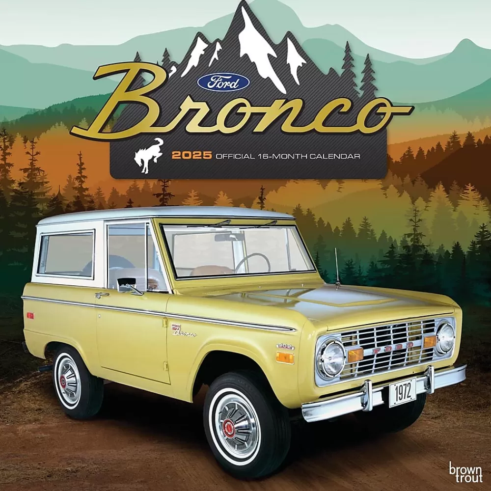 BrownTrout 2025 Calendars<2025 Ford Bronco 12" x 12" Monthly Square Wall Calendar (9781975482978)