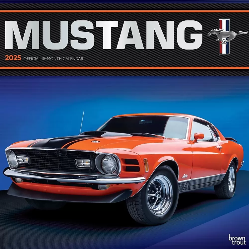 BrownTrout 2025 Calendars<2025 Ford Mustang 12" x 12" Monthly Wall Calendar (9781975479732)