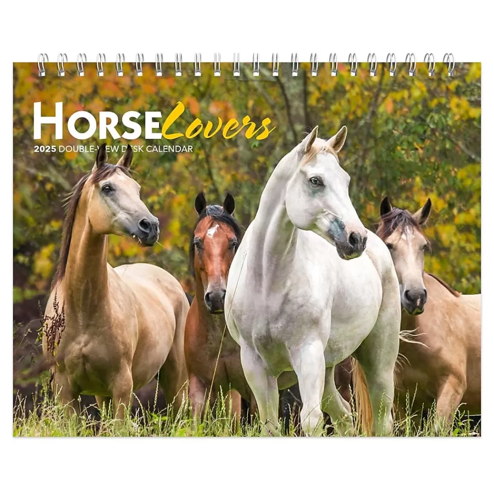 BrownTrout 2025 Calendars<2025 Horse Lovers 7.5" x 6" Monthly Desk Calendar (9781975478476)