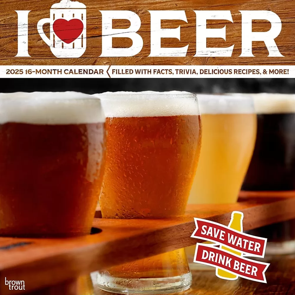 BrownTrout 2025 Calendars<2025 I Love Beer 12" x 12" Monthly Wall Calendar (9781975479459)