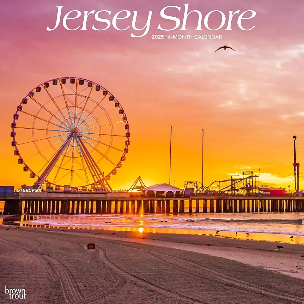 BrownTrout 2025 Calendars<2025 Jersey Shore 12" x 12" Monthly Wall Calendar (9781975474980)