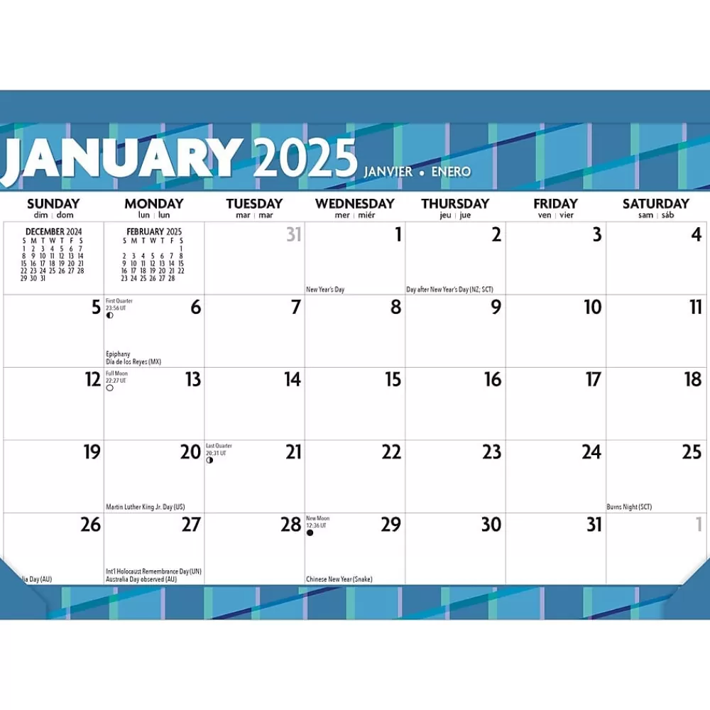 BrownTrout 2025 Calendars<2025 Large Print 17" x 12" Monthly Desk Pad Calendar (9781975480608)