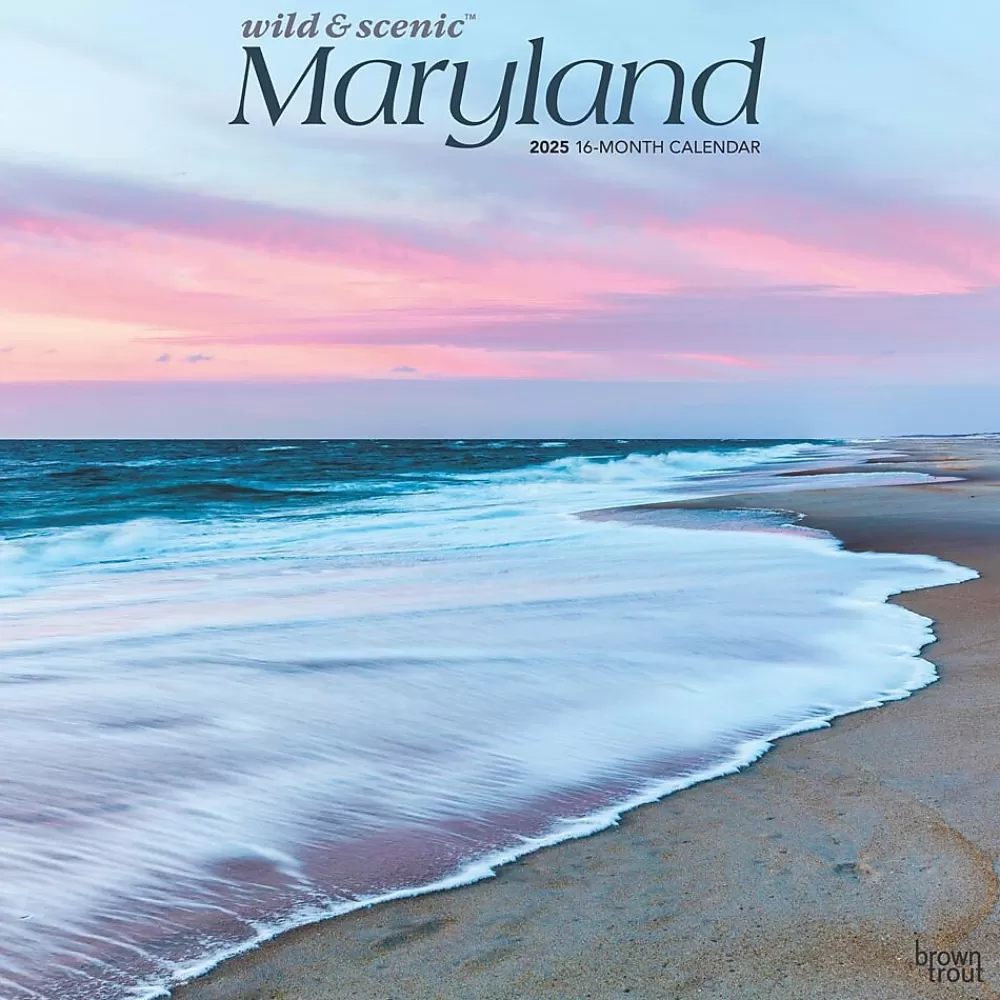 BrownTrout 2025 Calendars<2025 Maryland Wild & Scenic 12" x 12" Monthly Square Wall Calendar (9781975475192)