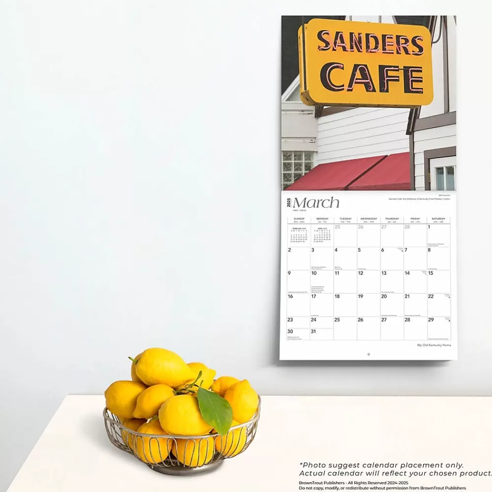 BrownTrout 2025 Calendars<2025 My Old Kentucky Home Kentucky Places 12" x 12" Monthly Square Wall Calendar (9781975482992)