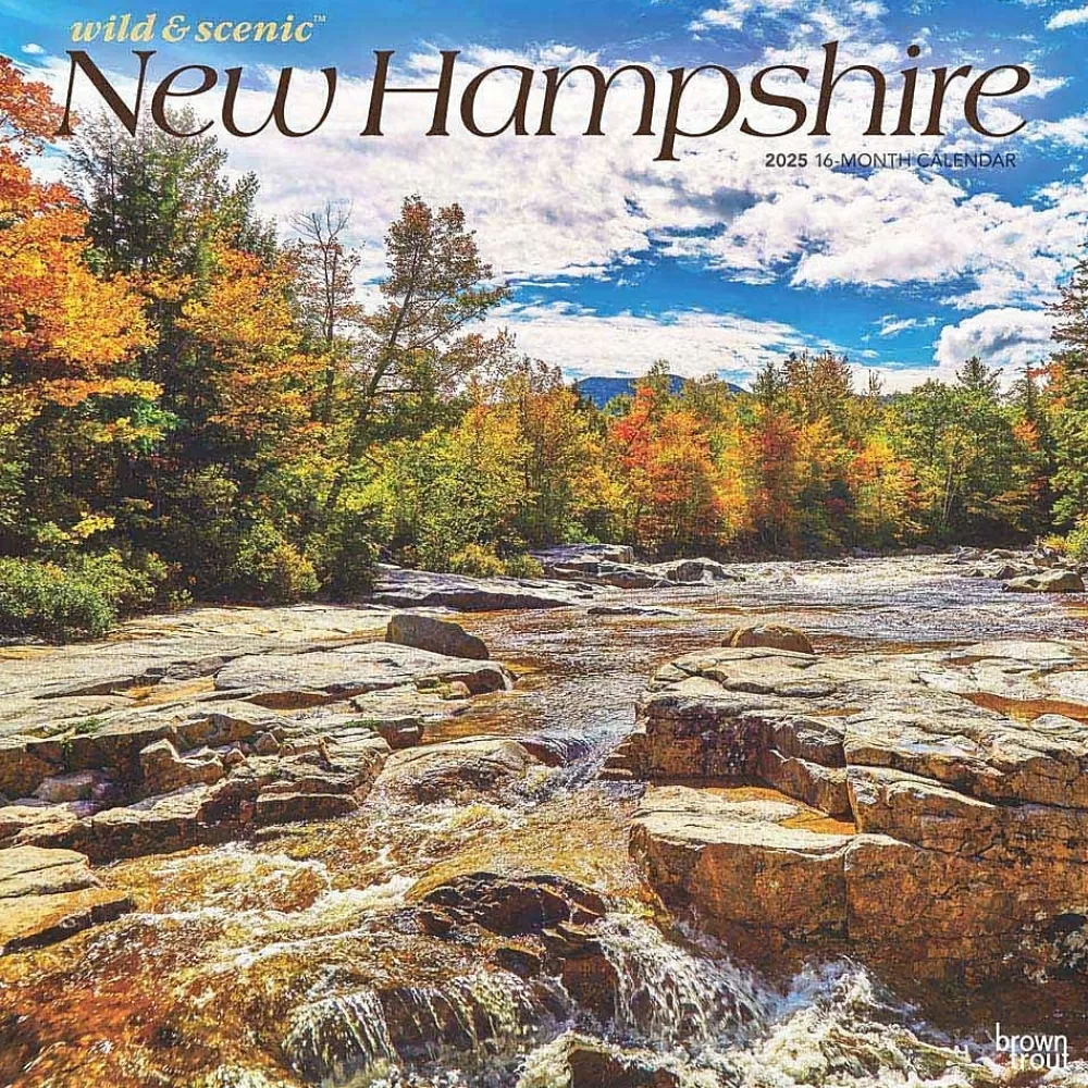 BrownTrout 2025 Calendars<2025 New Hampshire Wild & Scenic 12" x 12" Monthly Wall Calendar (9781975475383)