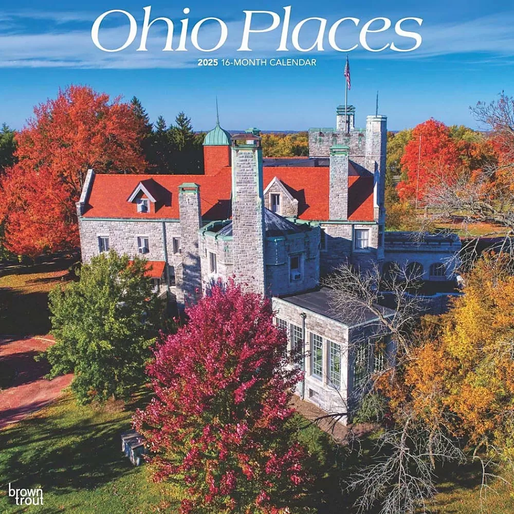 BrownTrout 2025 Calendars<2025 Ohio Places 12" x 12" Monthly Wall Calendar (9781975475475)