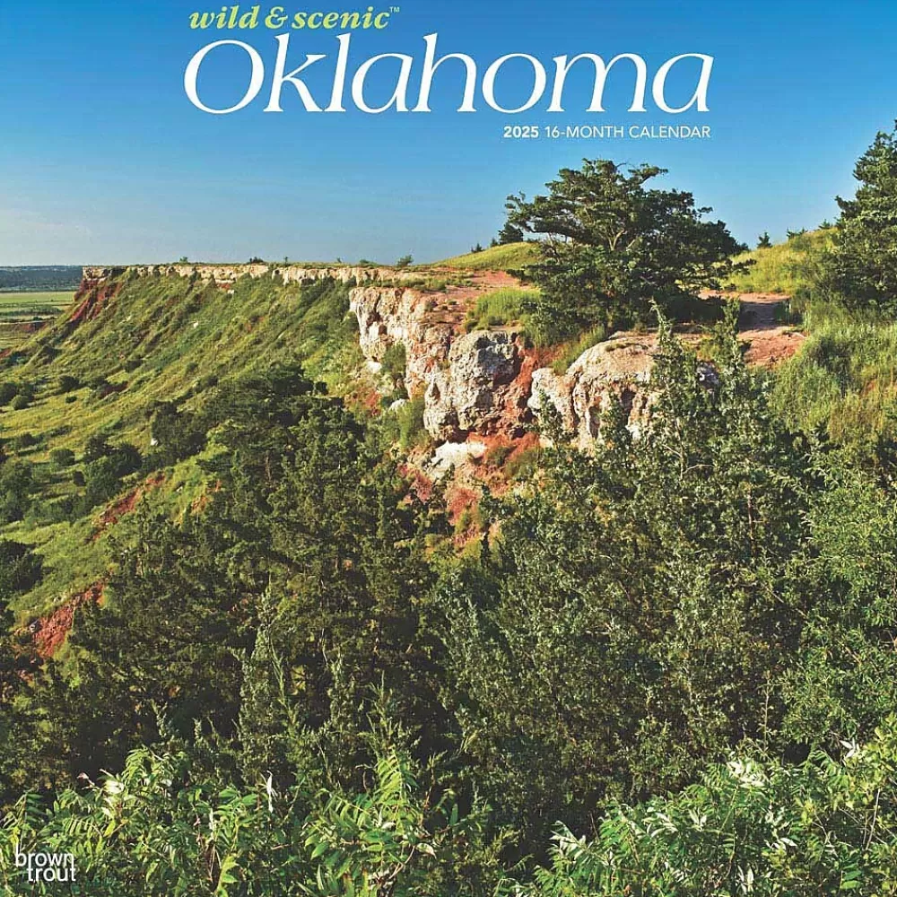 BrownTrout 2025 Calendars<2025 Oklahoma Wild & Scenic 12" x 12" Monthly Wall Calendar (9781975475482)