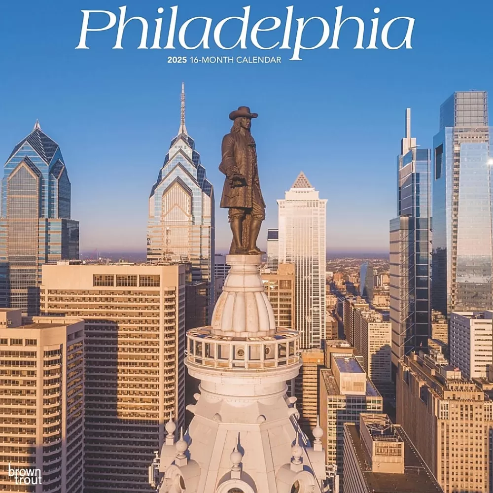 BrownTrout 2025 Calendars<2025 Philadelphia 12" x 12" Monthly Wall Calendar (9781975475536)