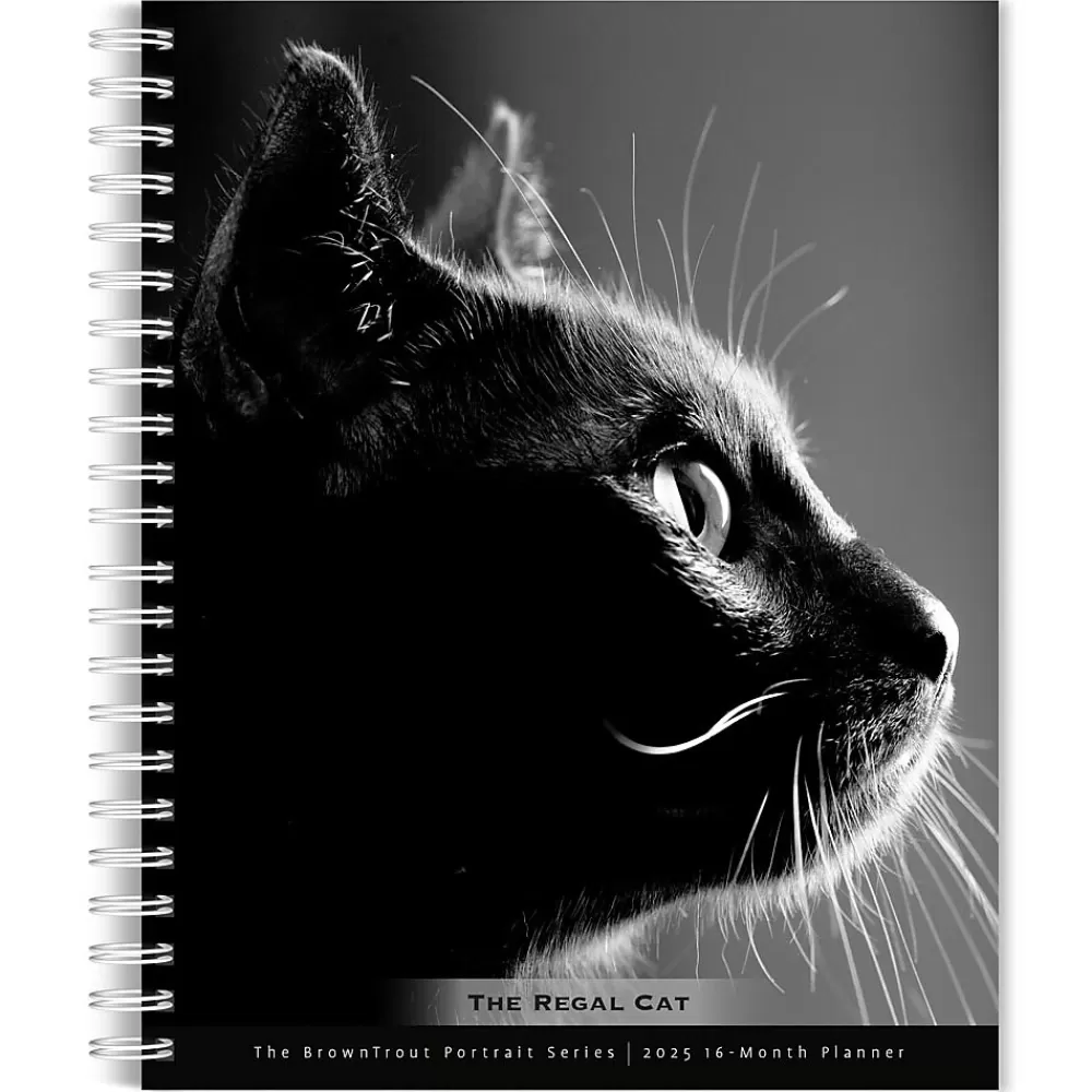 BrownTrout 2025 Planners<2025 Portrait Series: The Regal Cat 6" x 7.75" Weekly Engagement Planner, Paper Cover, Multicolored (9781975473211)