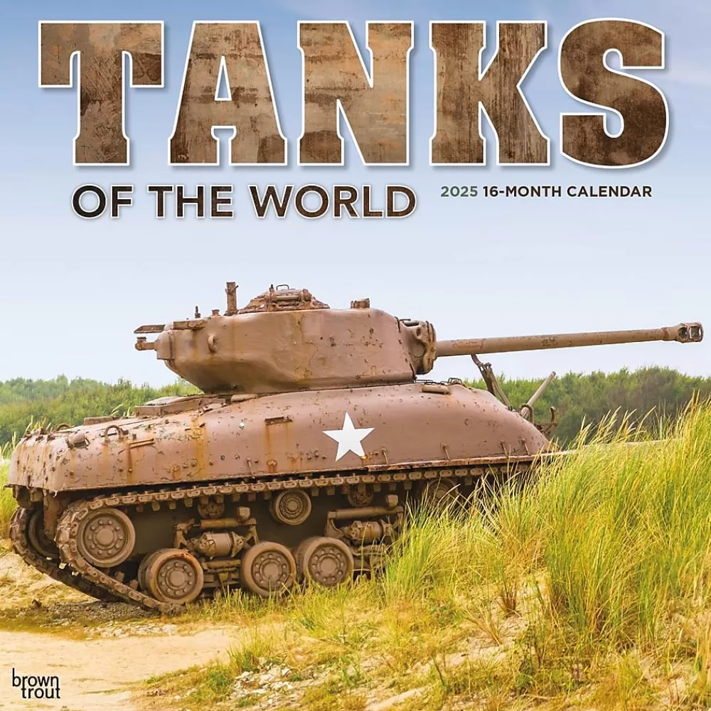 BrownTrout 2025 Calendars<2025 Tanks of the World 12" x 12" Monthly Square Wall Calendar (9781975477851)