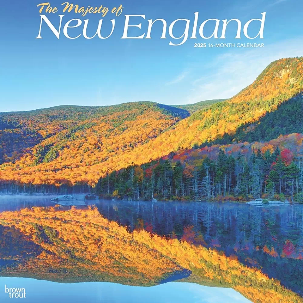 BrownTrout 2025 Calendars<2025 The Majesty of New England 12" x 12" Monthly Square Wall Calendar (9781975475178)
