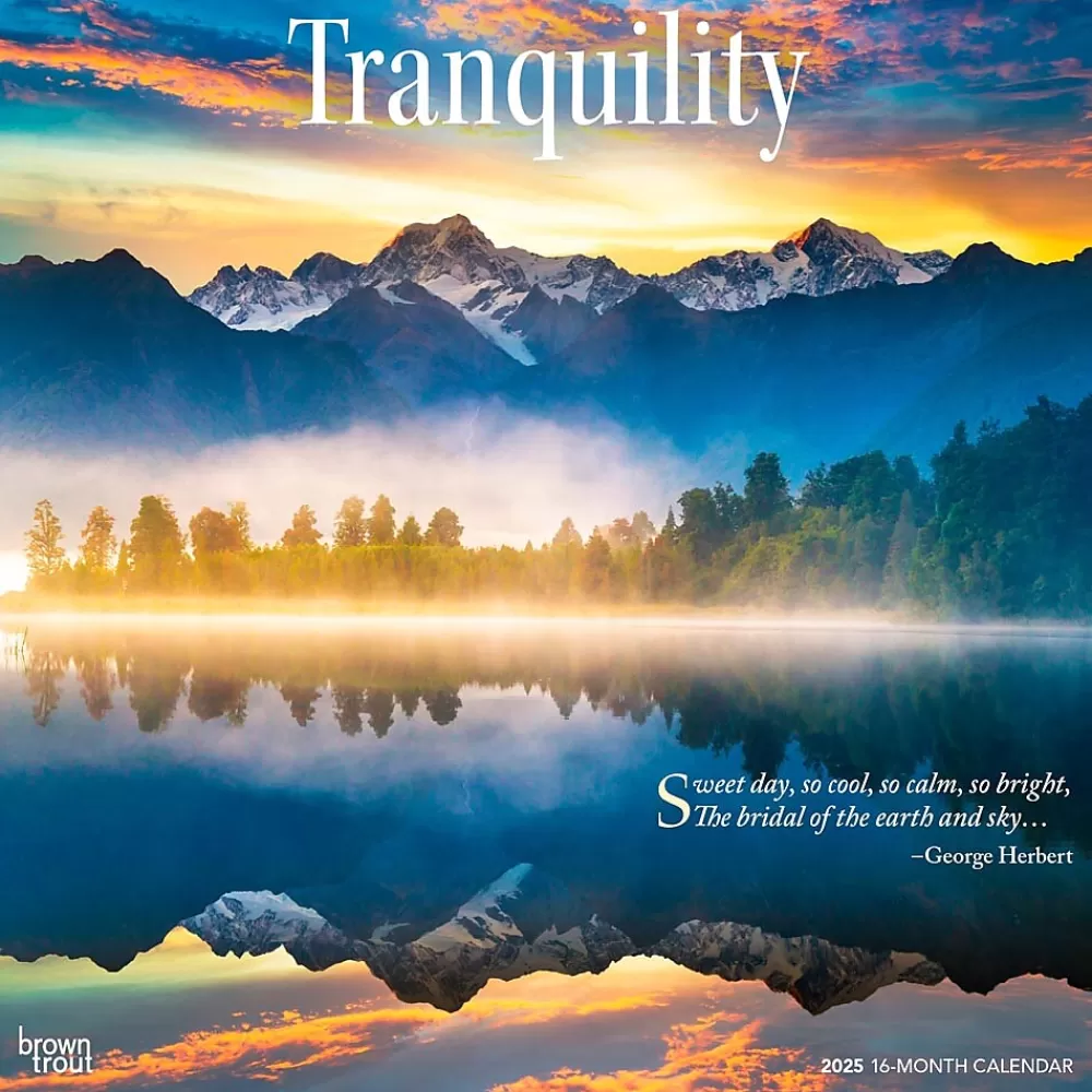 BrownTrout 2025 Calendars<2025 Tranquility 12" x 12" Monthly Square Wall Calendar (9781975477882)