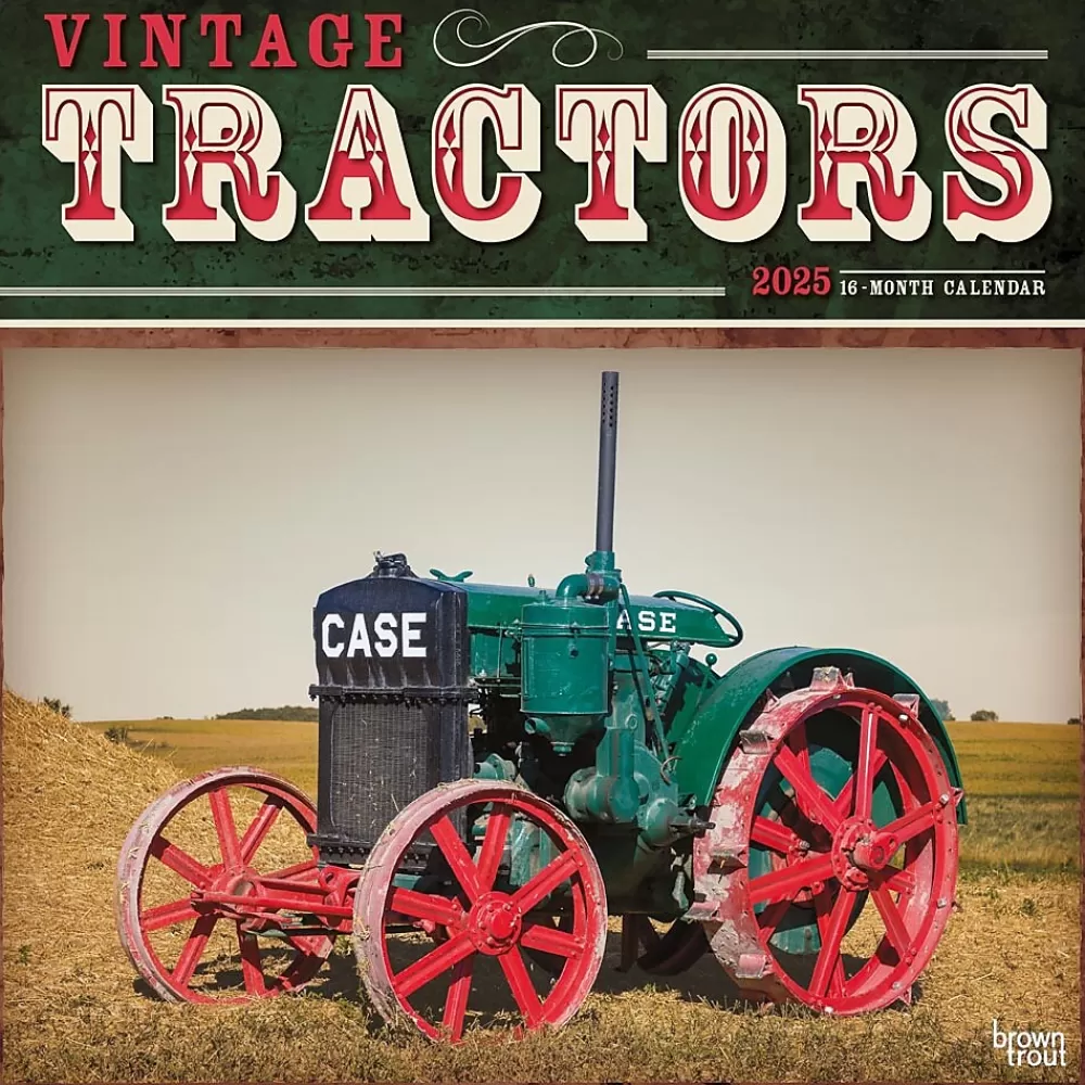 BrownTrout 2025 Calendars<2025 Vintage Tractors 12" x 12" Monthly Wall Calendar (9781975477875)