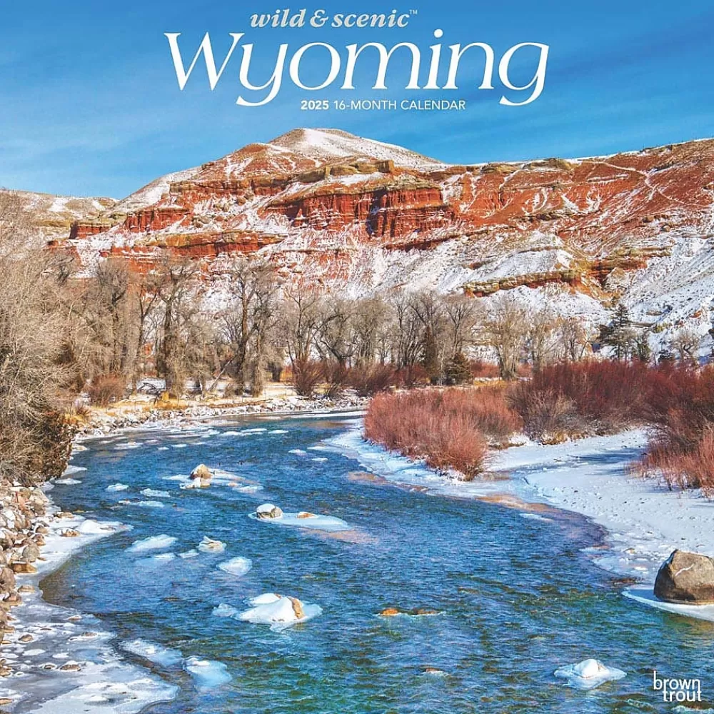 BrownTrout 2025 Calendars<2025 Wyoming Wild & Scenic 12" x 12" Monthly Wall Calendar (9781975475987)