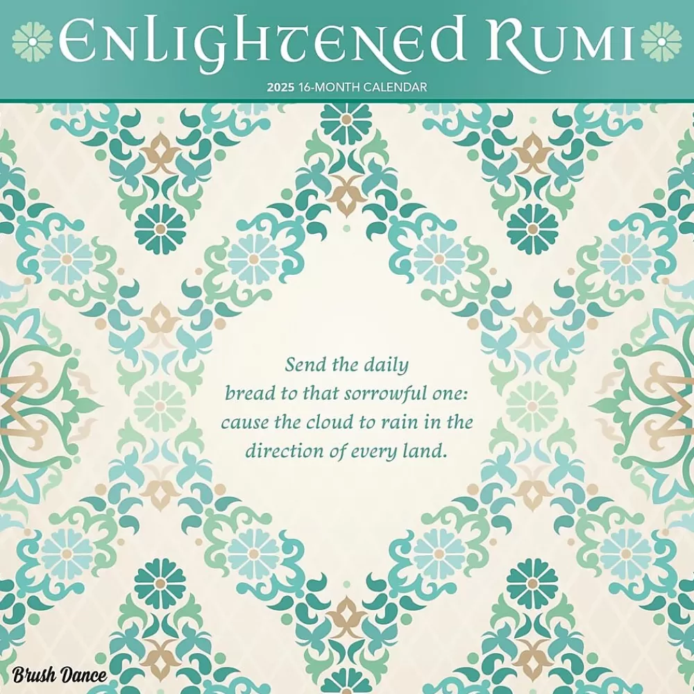 Brush Dance 2025 Calendars<2025 Enlightened Rumi 12" x 24" Monthly Square Wall Calendar (9781975478551)