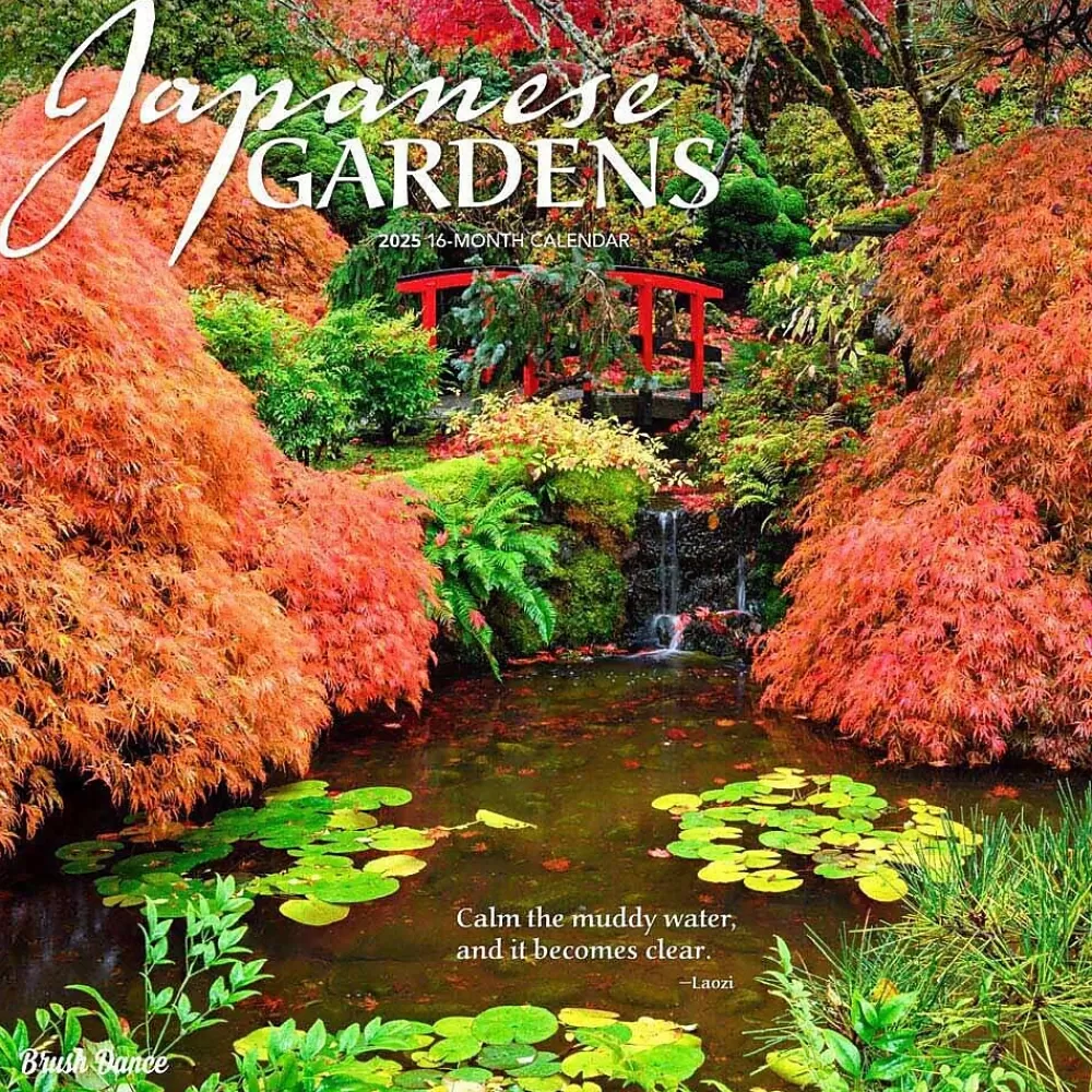 Brush Dance 2025 Calendars<2025 Japanese Gardens 12" x 12" Monthly Wall Calendar (9781975478582)