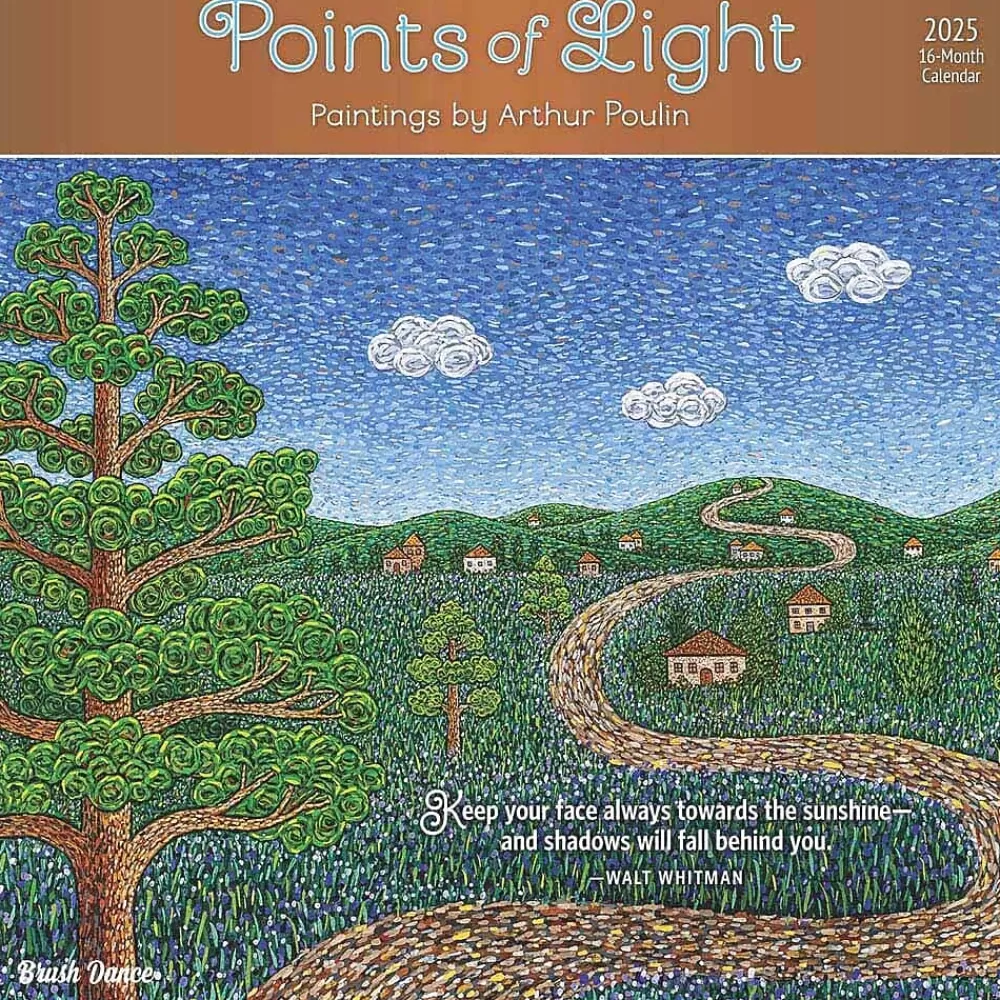 BrownTrout 2025 Calendars<2025 Brush Dance Points of Light 12" x 24" Monthly Square Wall Calendar, (9781975481230)