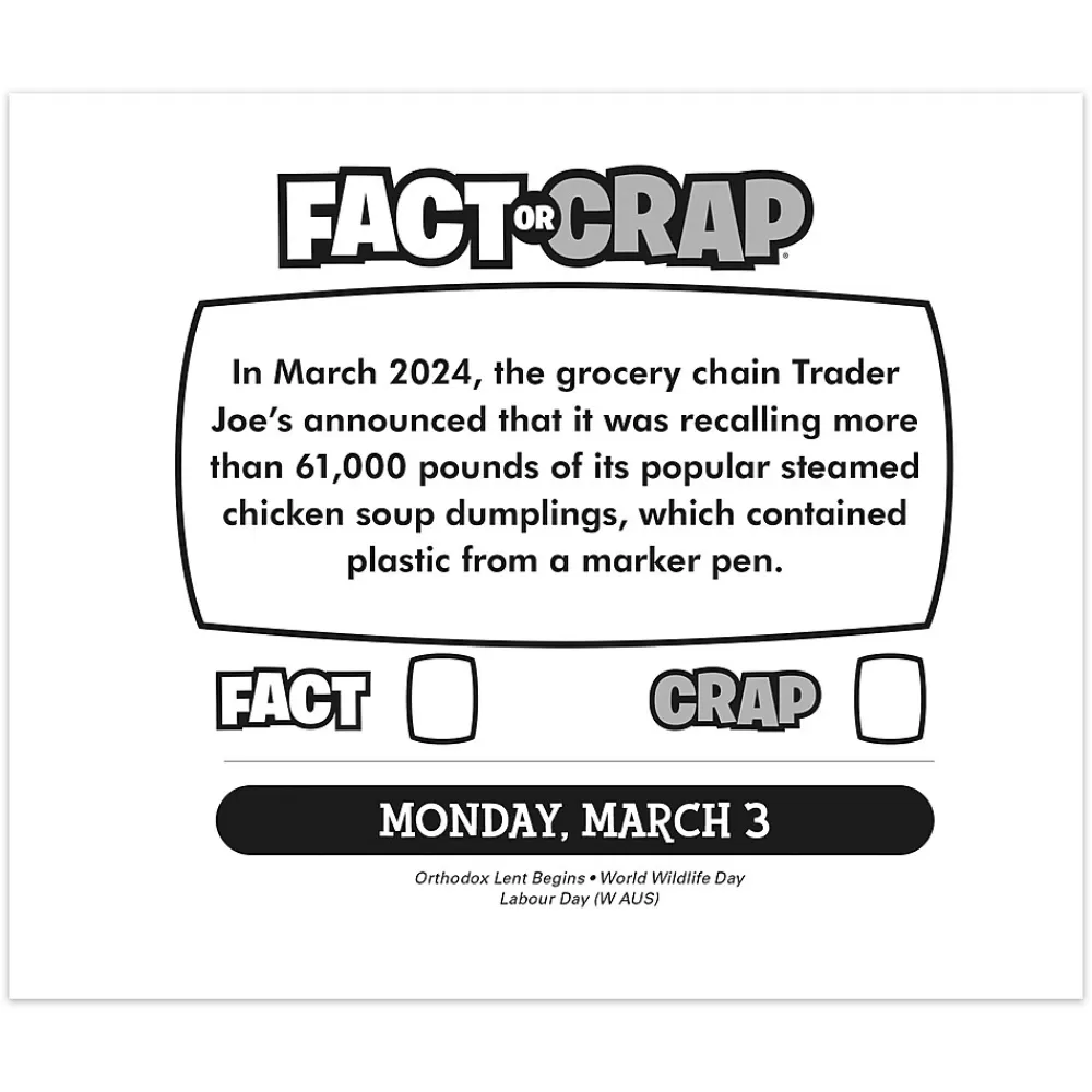 Cal Ink 2025 Calendars<2025 Fact or Crap 6" x 5" Day-to-Day Desktop Box Calendar (9781645915898)