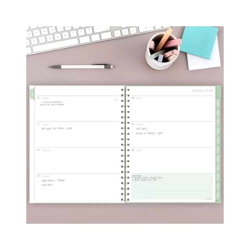 Cambridge 2025 Planners<2025 Ombre 8.5" x 11" Weekly & Monthly Planner, Poly Cover, Multicolor (1731-905-25)