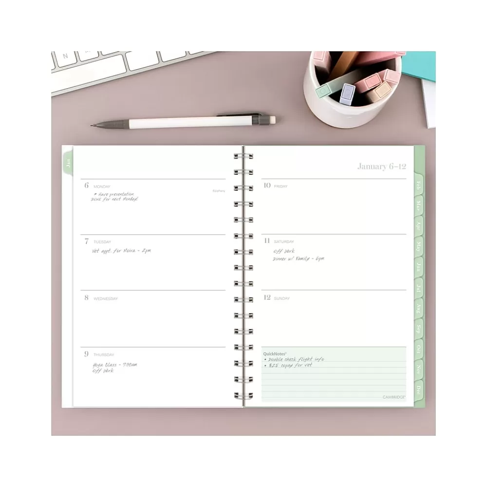 Cambridge 2025 Planners<2025 Ombre 5.5" x 8.5" Weekly & Monthly Planner, Poly Cover, Multicolor (1731-200-25)