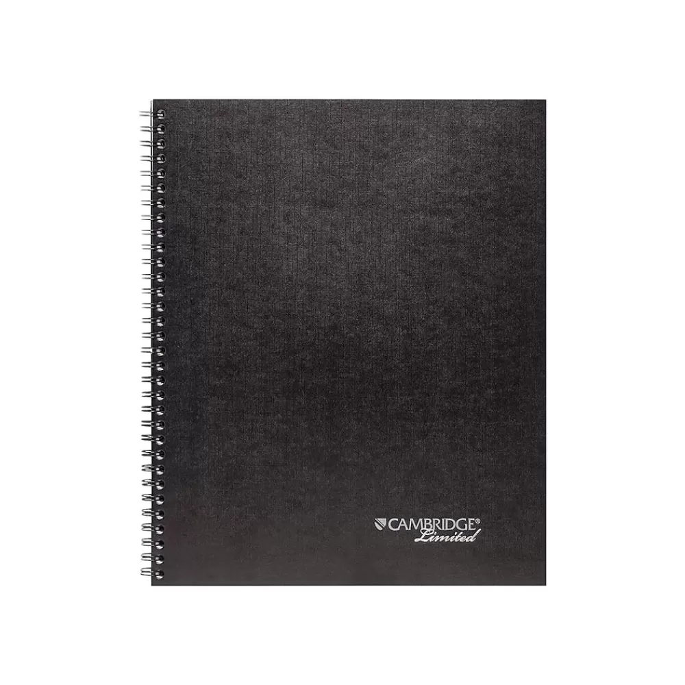 Cambridge Notebooks<Professional 1-Subject Professional Notebook, 8.5" x 11", Wide Ruled, 80 Sheets, Black (06062)