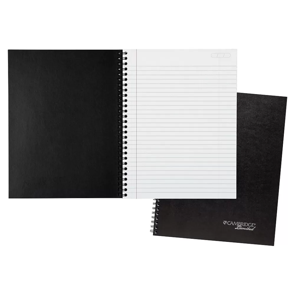 Cambridge Notebooks<Professional 1-Subject Professional Notebook, 8.5" x 11", Wide Ruled, 80 Sheets, Black (06062)