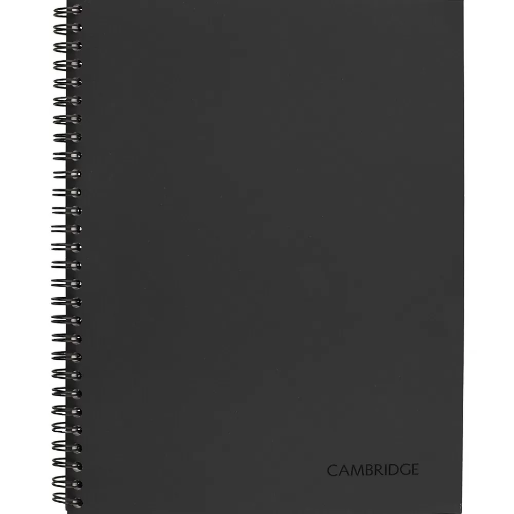 Cambridge Notebooks<Professional 1-Subject Professional Notebook, 7.25" x 9.5", Wide Ruled, 80 Sheets, Gray/Silver (06122)