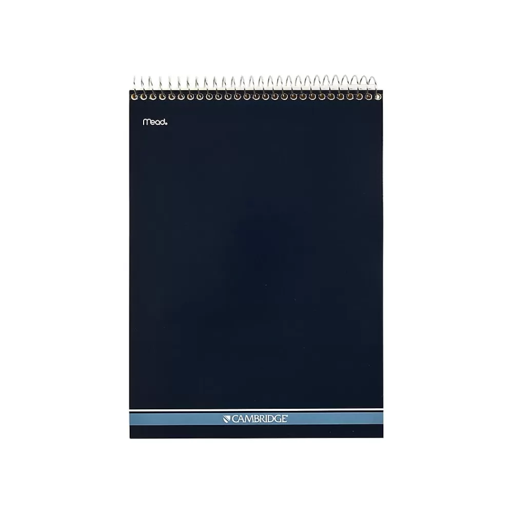 Mead Notepads<Cambridge Steno Book, 8.5" x 11", Wide Ruled, 70 Sheets, Blue (59880)