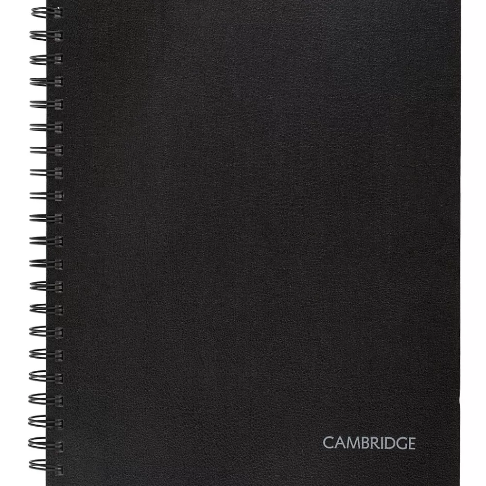 Cambridge Notebooks<1-Subject Professional Notebook, 8.5" x 11", Wide Ruled, 96 Sheets, Black (06100)