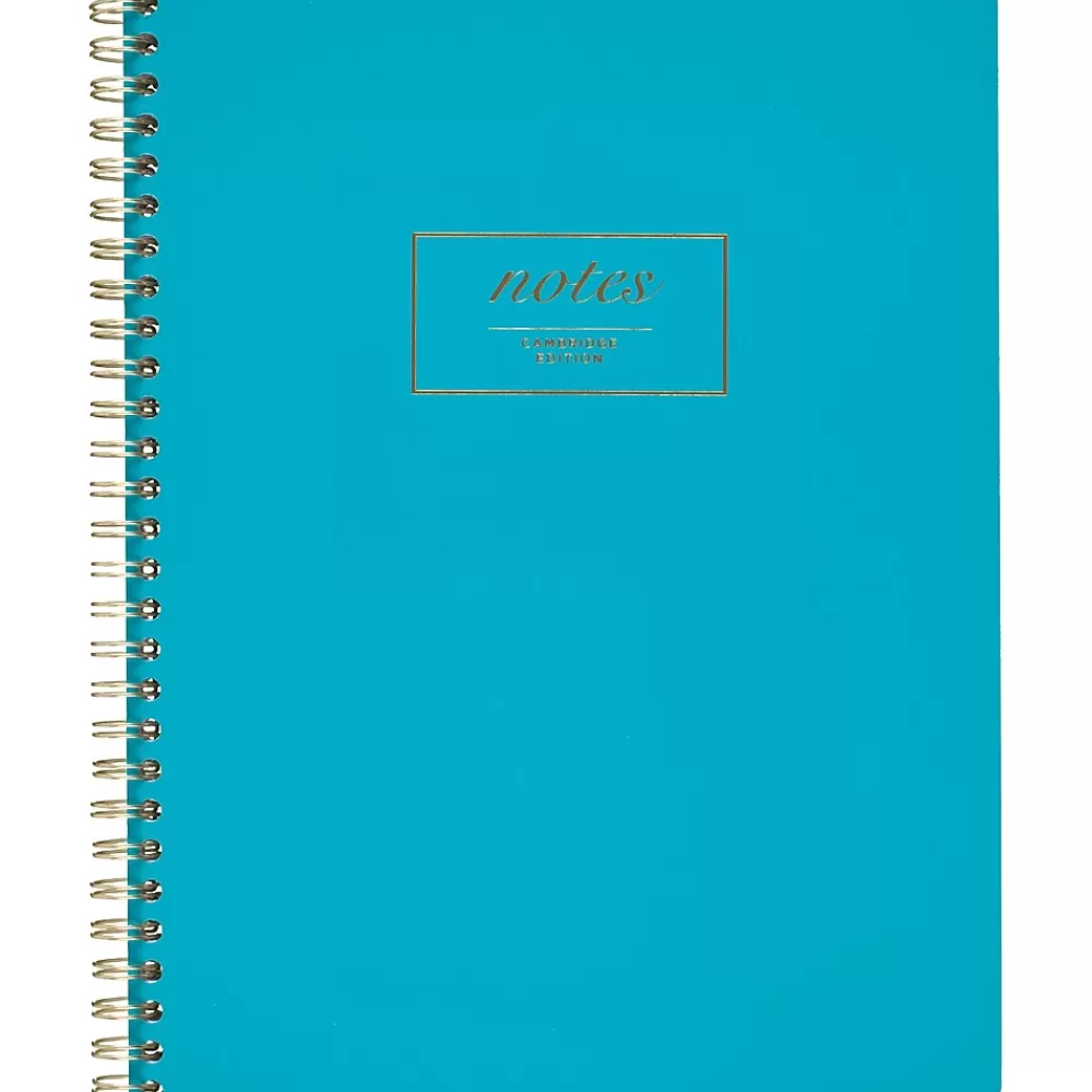 Cambridge Notebooks<1-Subject Professional Notebooks, 7.25" x 9.5", Wide Ruled, 80 Sheets, Blue (49587)