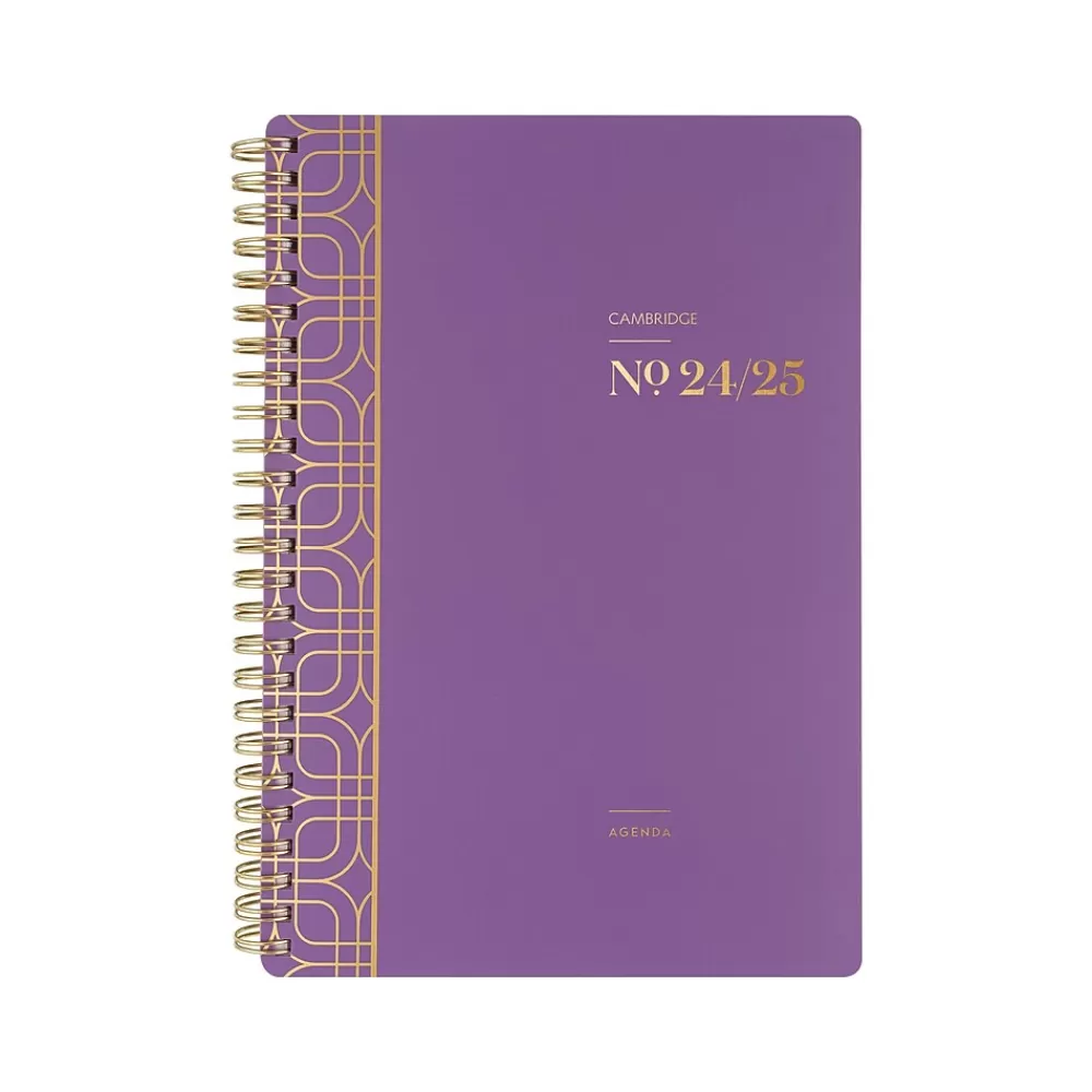 Cambridge Academic Planners<2024-2025 WorkStyle Balance 5.5" x 8.5" Academic Weekly & Monthly Planner, Poly Cover, Purple Swirl