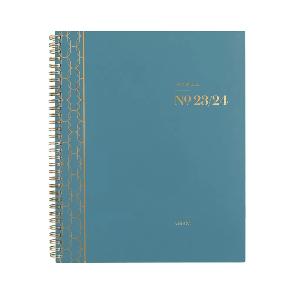 Cambridge Academic Planners<2023-2024 WorkStyle Balance 8.5" x 11" Academic Weekly & Monthly Planner, Teal/Gold (1606-905A-12-24)