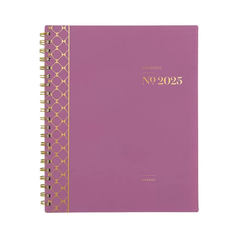 Cambridge 2025 Planners<2025 WorkStyle Balance 8.5" x 11" Weekly & Monthly Planner, Poly Cover, Red Violet/Gold (1606-905-59-25)
