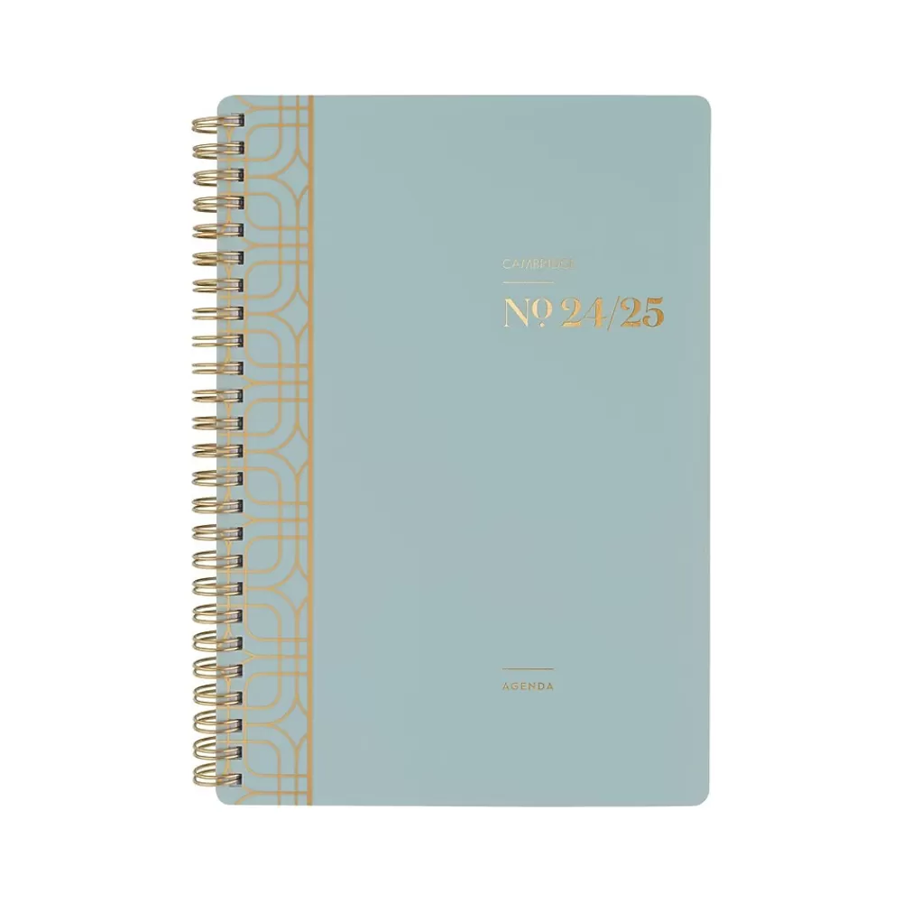 Cambridge Academic Planners<2024-2025 WorkStyle Classic 5.5" x 8.5" Academic Weekly & Monthly Planner, Plastic Cover, Mellow Frost