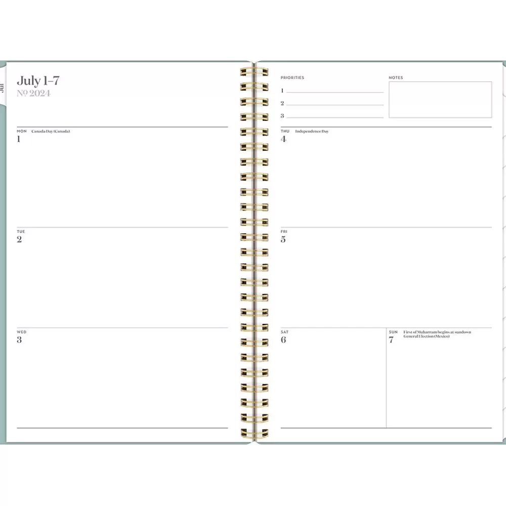 Cambridge Academic Planners<2024-2025 WorkStyle Classic 5.5" x 8.5" Academic Weekly & Monthly Planner, Plastic Cover, Mellow Frost