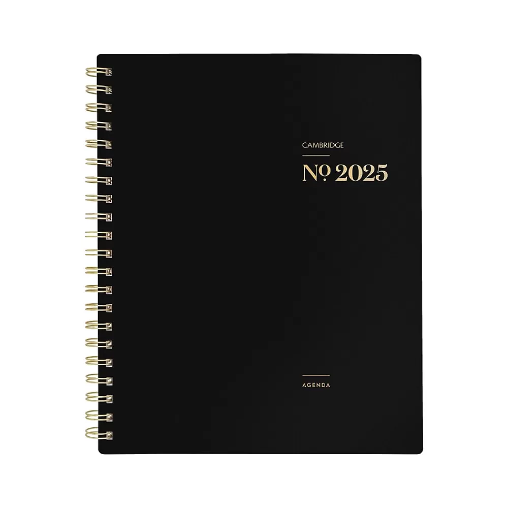 Cambridge 2025 Planners<2025 WorkStyle Classic 8.5" x 11" Weekly & Monthly Planner, Poly Cover, Black/Gold (1606-905-05-25)