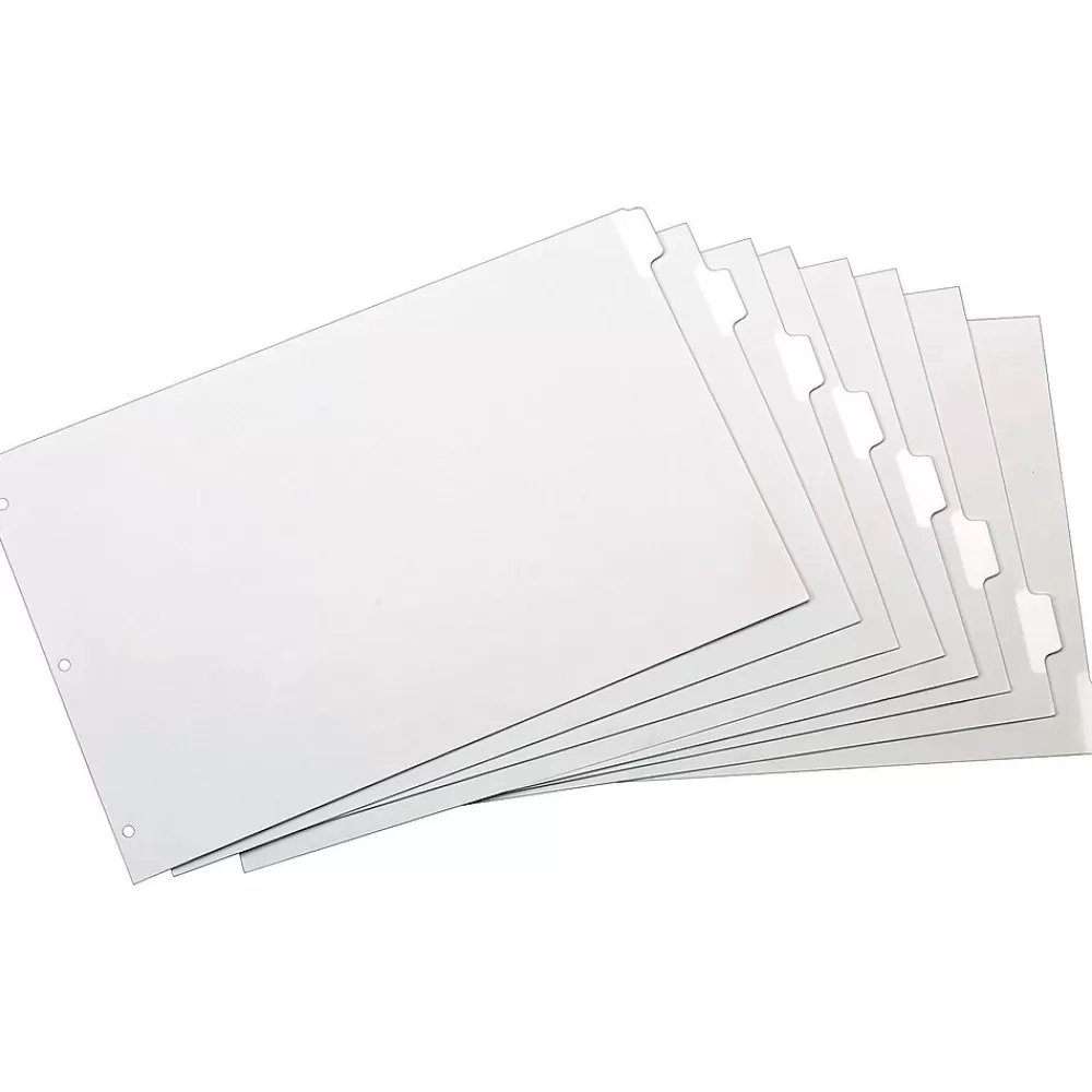 Cardinal Dividers<Write & Erase Paper Dividers, 8-Tab, White (CRD 84271)