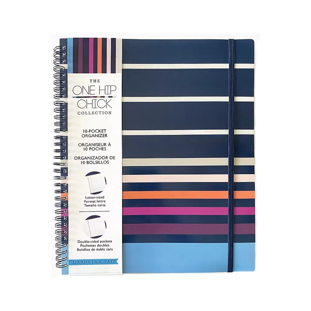 Carolina Pad Pocket Folders<One Hip Chick Glossy 10-Pocket Folder, Assorted Colors (93017)
