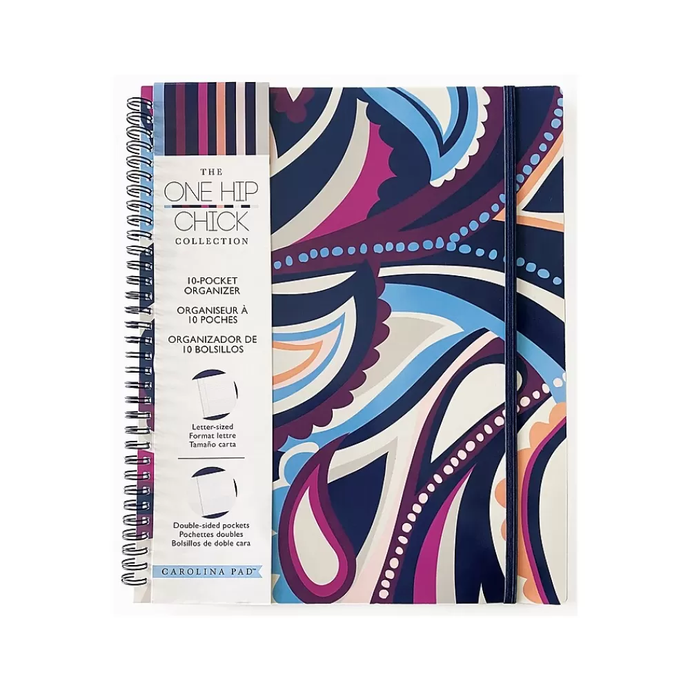 Carolina Pad Pocket Folders<One Hip Chick Glossy 10-Pocket Folder, Assorted Colors (93017)