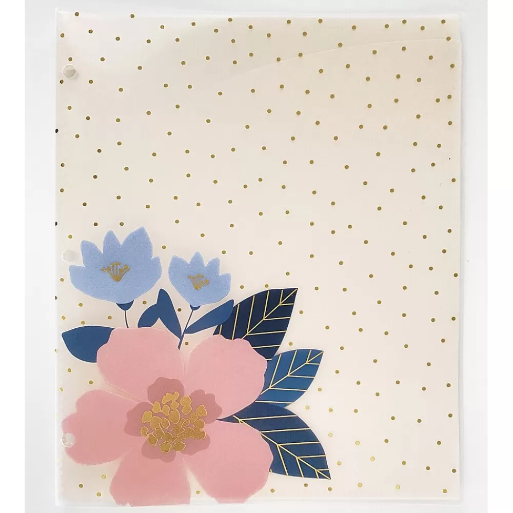 Carolina Pad Pocket Folders<Panache Glossy 3-Hole Punched 6-Pocket Folder, Assorted Colors (93001)