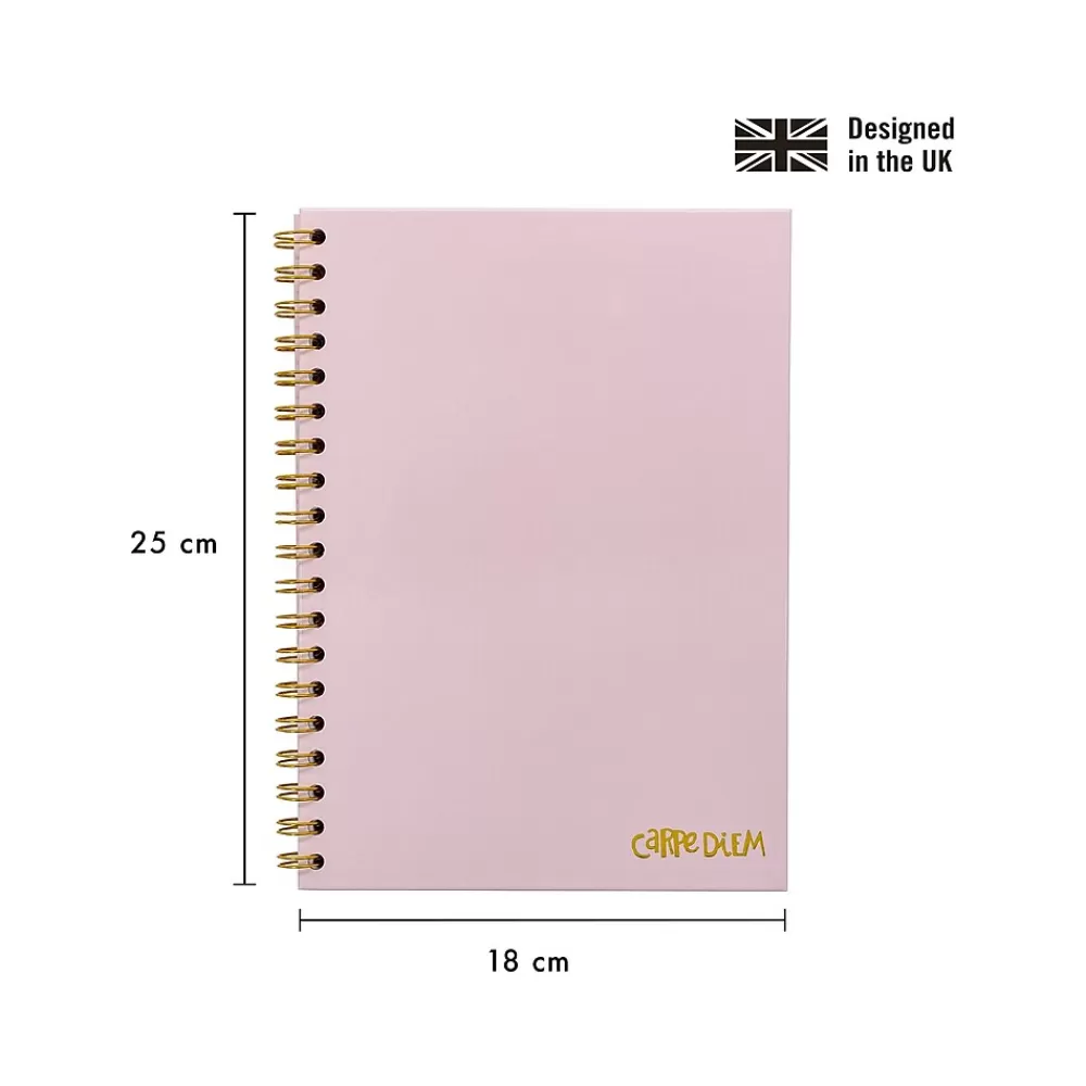 Carpe Diem Subject Notebooks<Ballerina Pink 1-Subject Notebook, 7.5" x 9.75", Wide-Ruled, 80 Sheets, Pink (9376-CD)