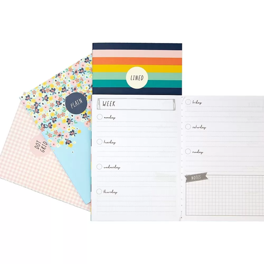 Carpe Diem Subject Notebooks<Hearts 1-Subject Notebooks, 4.1" x 5.8", 16 Sheets, Assorted Colors, 4/Pack (9367-CD)
