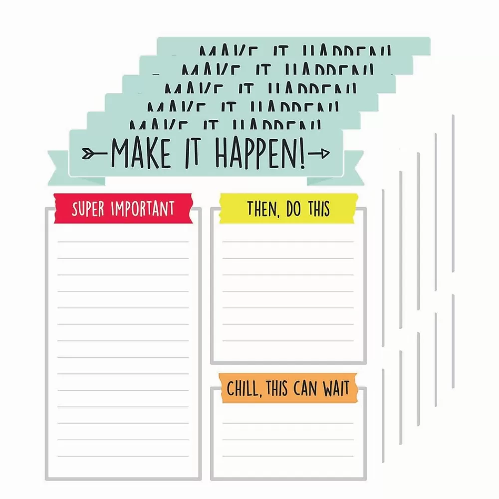 Carson-Dellosa Notepads<Notepad, 5.75" x 6.25", Assorted Colors, 50 Sheets/Pad, 6 Pads/Bundle (CD-151298-6)